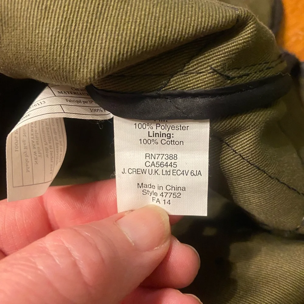 J. Crew Walker Outdoor Quilted Black Reversible Vest